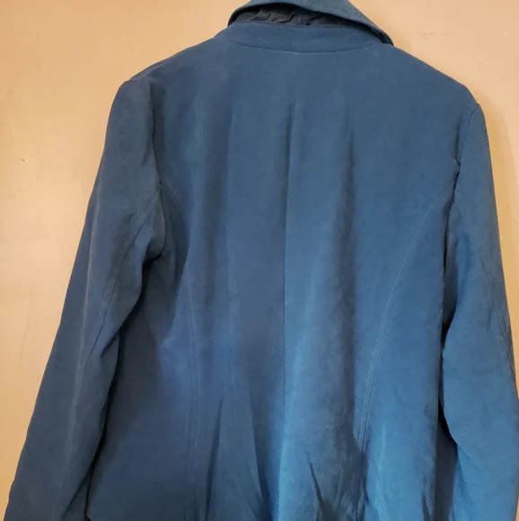 Womens blue sapphire Blazer size small Nouveaux - Picture 3 of 4